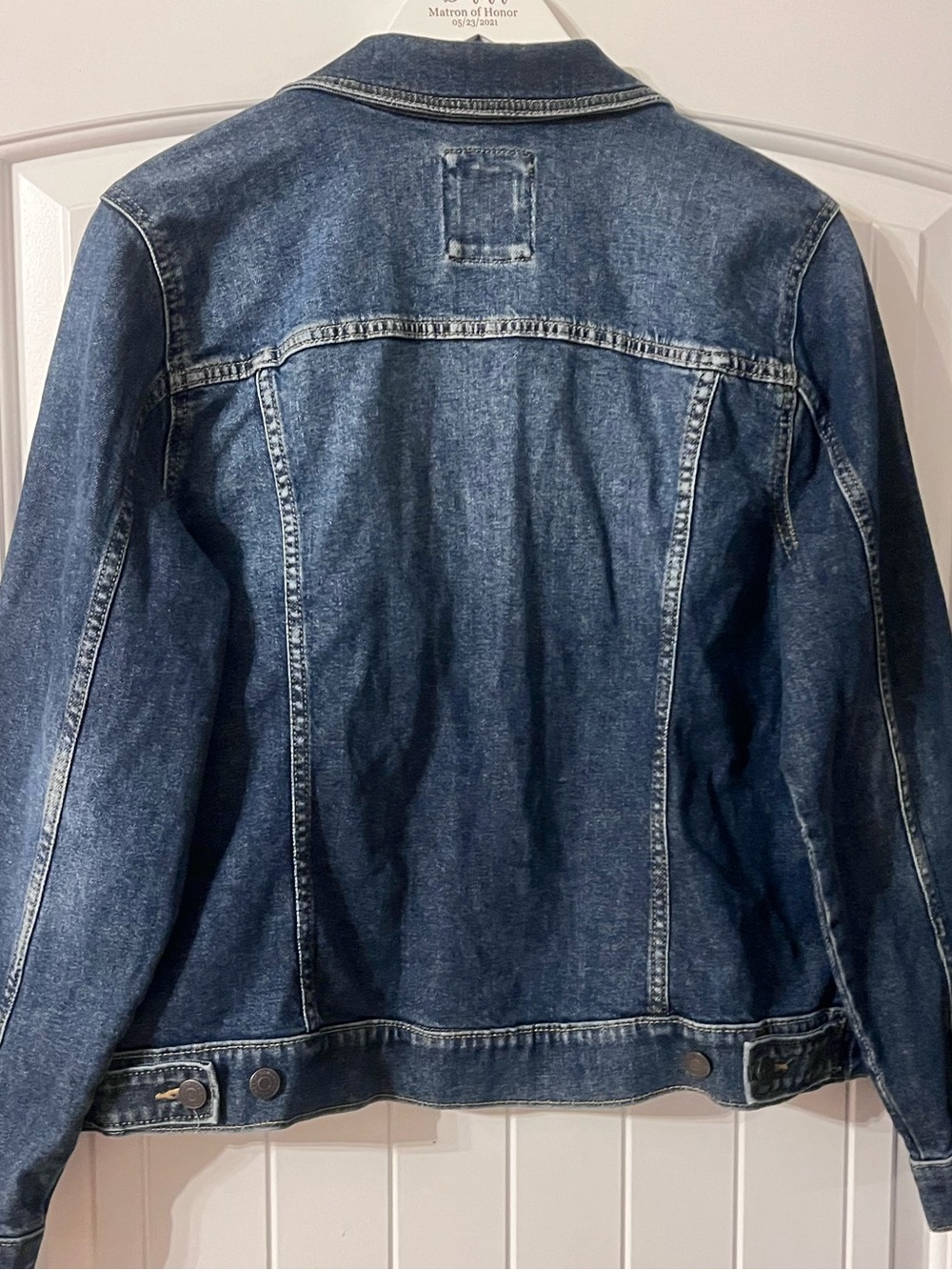 Ladies size XL- Denim trucker jacket with pockets - Picture 3 of 4